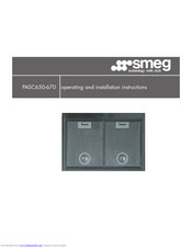 Smeg PASC650 Operating And Installation Instructions