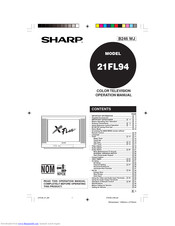Sharp 21FL94 Operation Manual