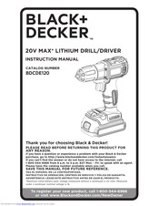 Black & Decker BDCDE120 Instruction Manual