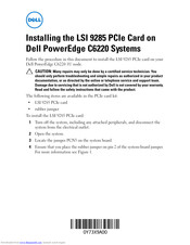 Dell LSI 9285 Installing Manual