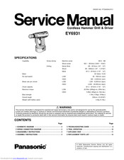 Panasonic EY6931 - 15.6V HAMMER DRILL Service Manual