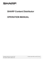 Sharp PN-Y436 Operation Manual
