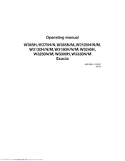 Electrolux W375H/N Operating Manual