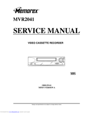 Memorex MVR2041 Service Manual
