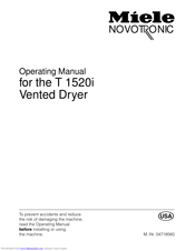 Miele T 1520i Operating Manual