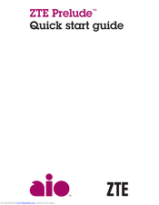 Zte Prelude Quick Start Manual