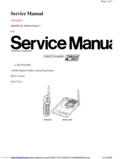Panasonic KX-TG2248S - 2.4 GHz Digital Cordless Phone Answering System Service Manual