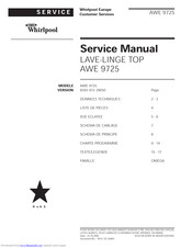 Whirlpool AWE 9725 Service Manual