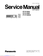 Panasonic PTP1SDU - LCD PROJECTOR Service Manual