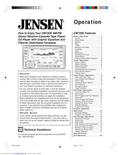 Jensen CM720K Operation