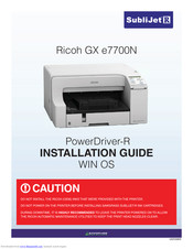 Ricoh GX e7700N Installation Manual