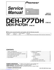 Pioneer DEH-P77DHUC Service Manual