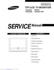 Samsung LW22A13W Service Manual