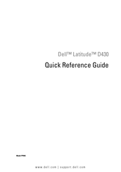 Dell Latitude D430 Quick Reference Manual