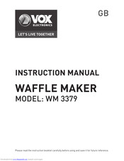 Vox WM 3379 Instruction Manual