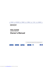 Denon PMA-2500N Owner's Manual