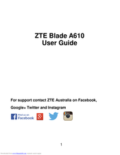 Zte BLADE A610 User Manual