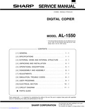 Sharp AL-1550 Service Manual
