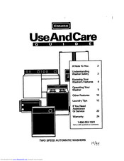 Estate Estate Washing Machine Repair TAWS700BN0 Use And Care Manual
