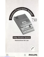 Philips 730 Instructions For Use Manual