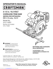 Craftsman 315.114261 Operator's Manual