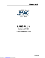 Honeywell LANSRLU1 Quick Start User Manual