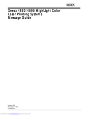 Xerox 4850 HighLight Color Message Manual