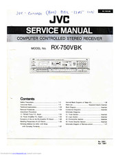 Jvc RX-750VBK Service Manual