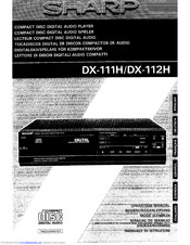 Sharp DX-112H Operation Manual