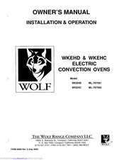 Wolf WKEHD ML-767591 Owner's Manual