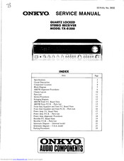 Onkyo TX-8500 Service Manual