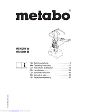 Metabo HS 6001 W Operating	 Instruction
