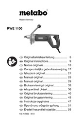 Metabo RWE 1100 Original Instructions Manual
