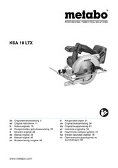 Metabo KSA 18 LTX Original Instructions Manual