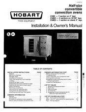 Hobart CN853 Installation & Owner's Manual