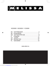 Melissa 16230026 User Manual