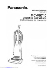 Panasonic MCV5740 - UPRIGHT VACUUM Operating Instructions Manual