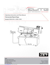 Jet EHB-916V Operating Instructions And Parts Manual