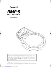 Roland Rhythm Coach RMP-5 Owner's Manual