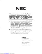 NEC 28i Installation Instructions Manual
