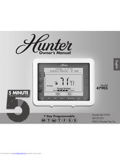 Hunter 47905 Owner's Manual