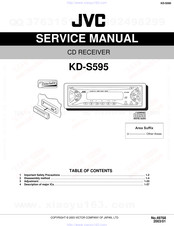 JVC KD-S595 Service Manual