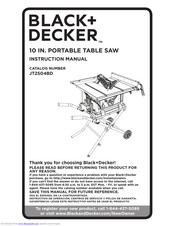 Black & Decker JT2504BD Instruction Manual
