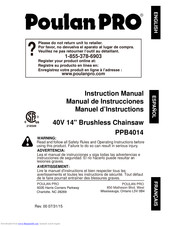 Poulan Pro PPB4014 Instruction Manual