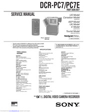 Sony DCR-PC7 Service Manual