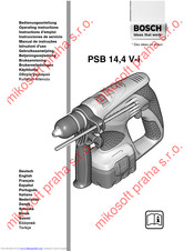 Bosch PSB 14,4 V-i Operating Instructions Manual