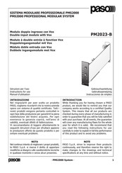 Paso PM2023-B Instructions For Use Manual
