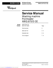 Whirlpool AWG 875/D CE Service Manual