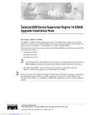 Cisco MEM-S1-128MB Installation Note