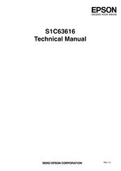 Epson S1C63616 Technical Manual